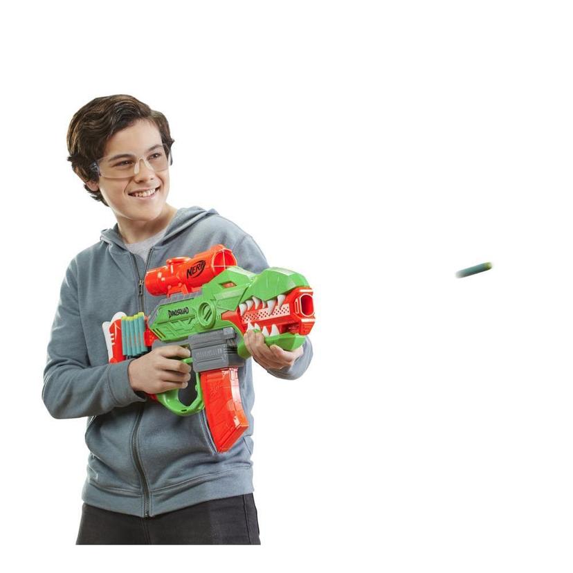 Nerf DinoSquad Tricera-blast Dart Blaster Dinosaur Toy, 12 Nerf Elite  Darts, Triceratops Design 