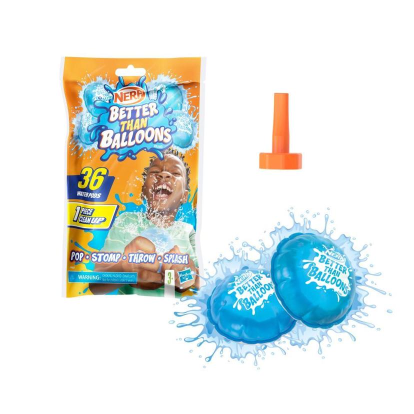 Nerf Better Than Balloons Brand Water Toys, 36 Pods, Easy 1 Piece Clean Up, Ages 3+ product image 1