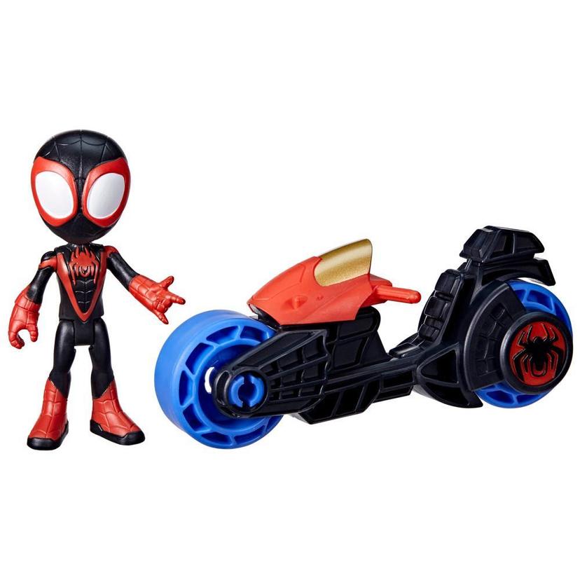 Marvel Spidey and His Amazing Friends, Miles Morales Action Figure & Toy Motorcycle, Kids 3 and Up product image 1