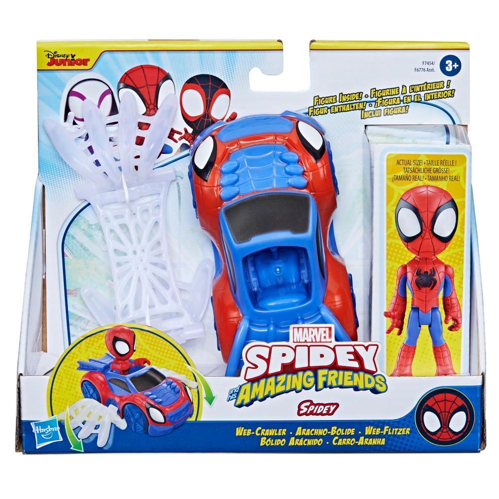 Marvel Spidey and His Amazing Friends Web Crawler Set, Spidey Action Figure, Vehicle, and Accessory product thumbnail 1