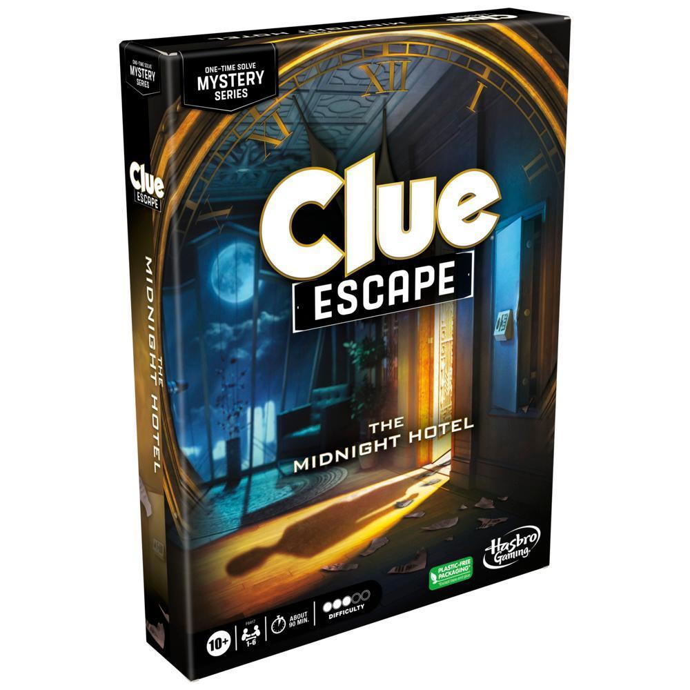 Clue Escape: The Midnight Hotel Board Game, 1-Time Solve Escape Room Games, Mystery Games, Ages 10+ product thumbnail 1