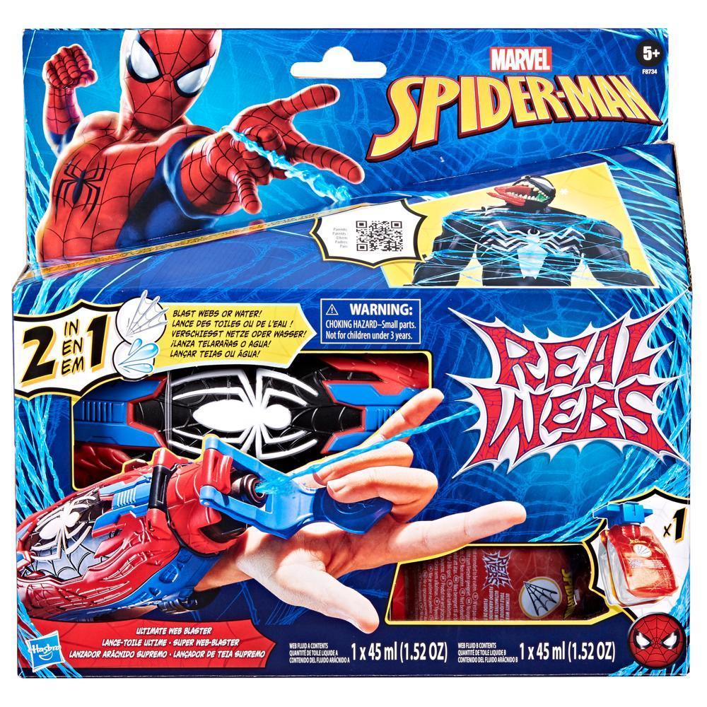 Marvel Spider-Man Real Webs Ultimate Web Blaster, 2-in-1 Blaster, Role Play Toy, Spider-Man Costume product thumbnail 1