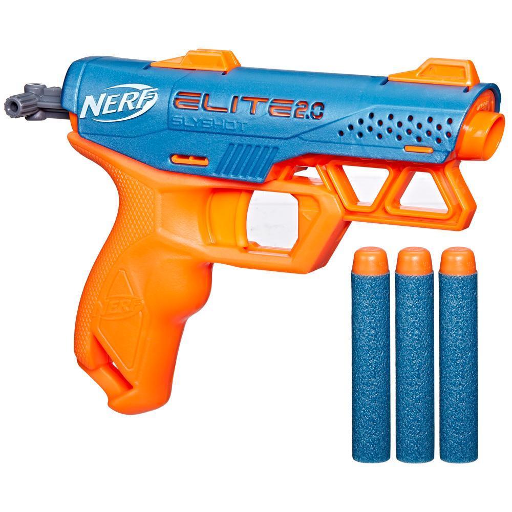 Nerf Elite 2.0 Slyshot Blaster, 3 Nerf Elite Darts, Pull To Prime Handle, Toy Foam Blaster For Outdoor Kids Games product thumbnail 1