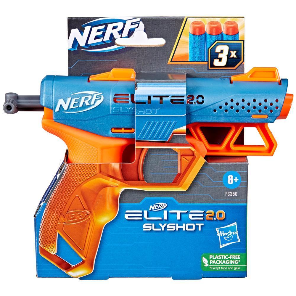 Nerf Elite 2.0 Slyshot Blaster, 3 Nerf Elite Darts, Pull To Prime Handle, Toy Foam Blaster For Outdoor Kids Games product thumbnail 1