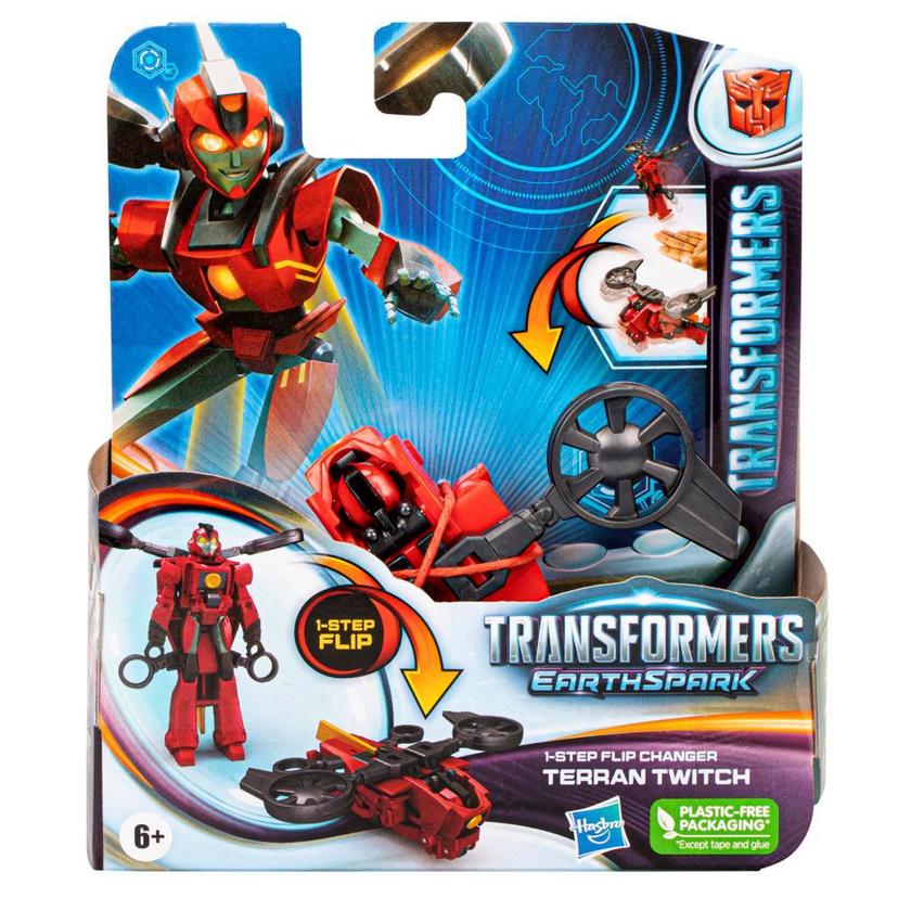 Transformers Toys EarthSpark 1-Step Flip Changer Terran Twitch Action Figure product image 1