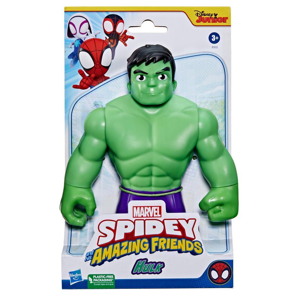 Marvel Spidey and His Amazing Friends Supersized Hulk Action Figure, Preschool Toy, Age 3 and Up product thumbnail 1