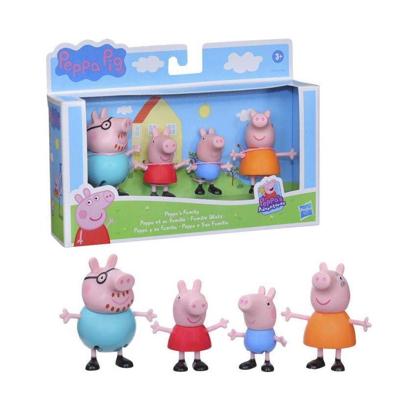 Peppa Pig Peppa's Adventures Peppa's Family Figure 4-Pack Toy, 4 Peppa Pig Family Figures, Ages 3 and up product image 1