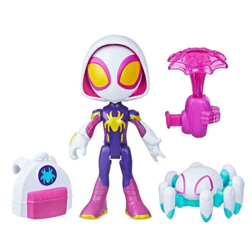 Marvel Spidey and His Amazing Friends Web-Spinners, Ghost-Spider Figure, Web-Spinning Accessory product image 1