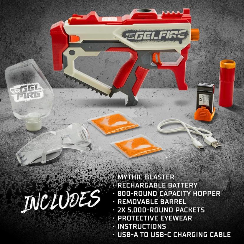 Nerf Pro Gelfire Mythic Blaster, 10,000 Gelfire Rounds, Hopper, Rechargeable Battery product image 1