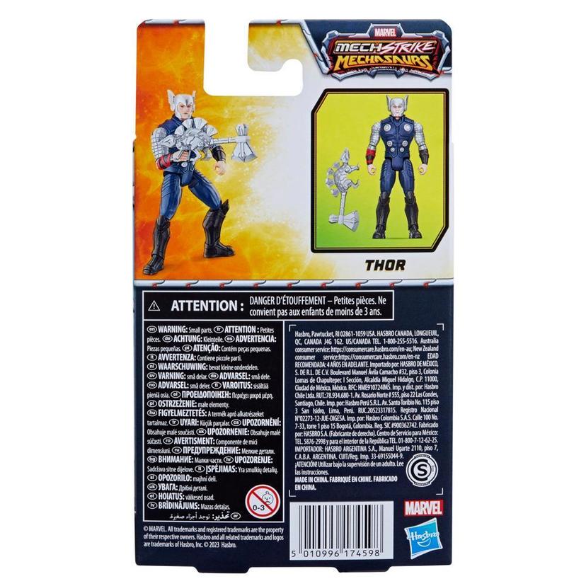 Marvel Mech Strike Mechasaurs Thor Action Figure, with Weapon Accessory (4") product image 1