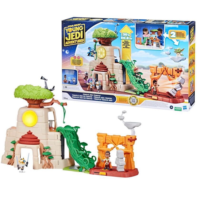 Star Wars Tenoo Jedi Temple Playset & Action Figures, Star Wars Toys, Preschool Toys (20"), Ages 3+ product image 1