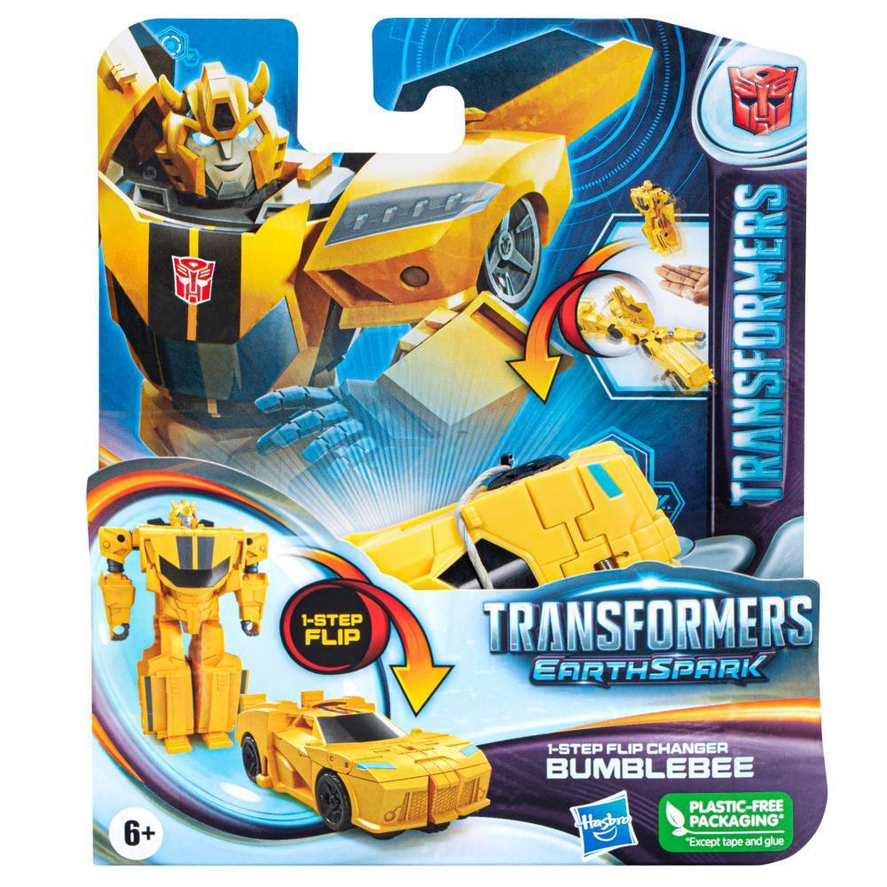 Transformers Toys EarthSpark 1-Step Flip Changer Bumblebee Action Figure product thumbnail 1