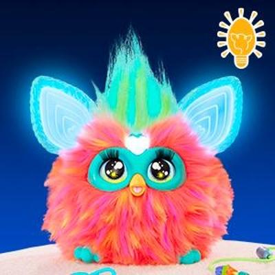 Super Soft Long Furby 3 Feet Long Pastel Pink/blue/yellow Fur