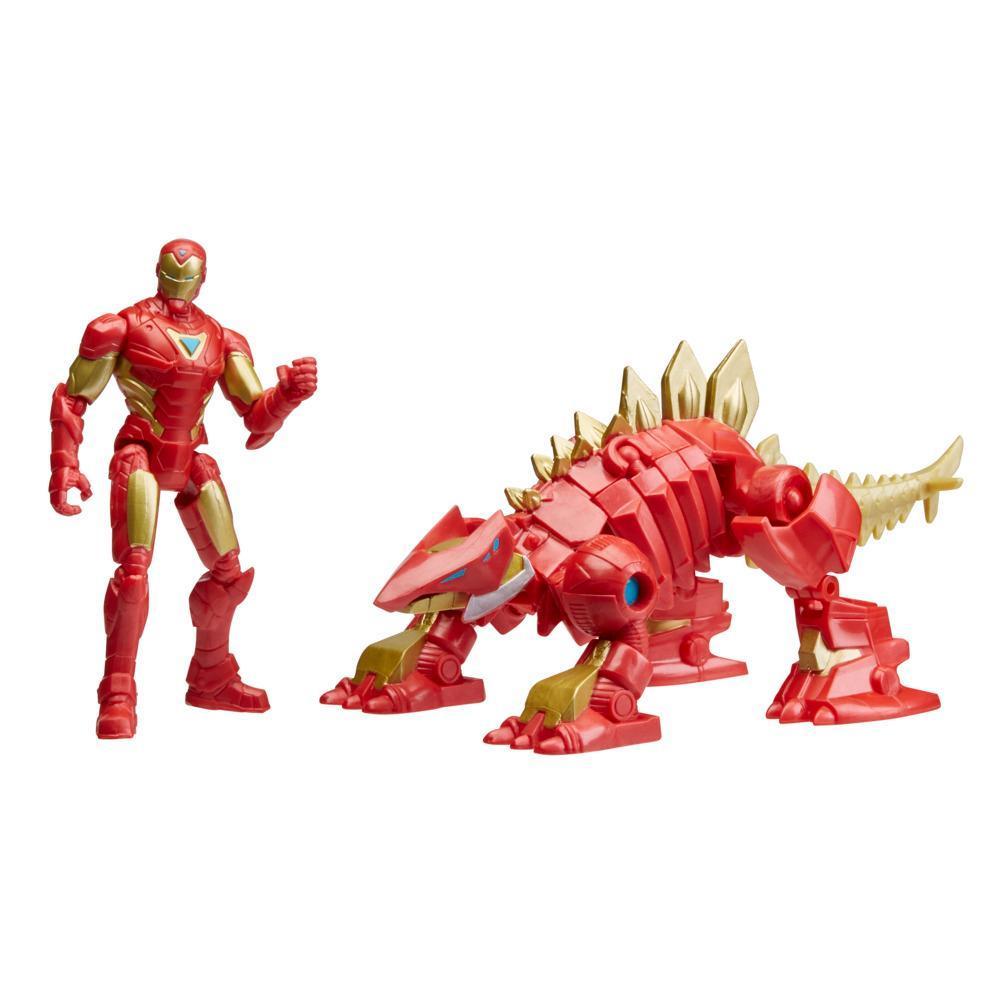 Marvel Mech Strike Mechasaurs Iron Man (4”) with Iron Stomper Mechasaur Action Figures product thumbnail 1