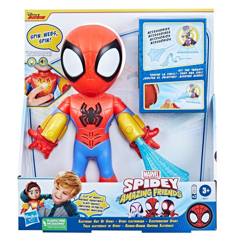 Marvel Spidey and His Amazing Friends Electronic Suit Up Spidey Action Figure, Spider-Man Toys product image 1