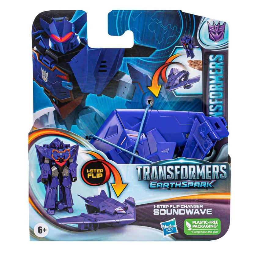 Transformers Toys EarthSpark 1-Step Flip Changer Soundwave Action Figure product image 1