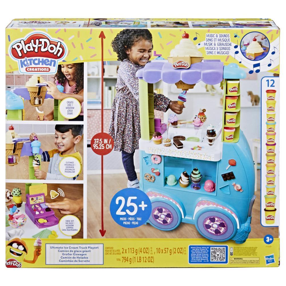 Play-Doh Kitchen Creations Ultimate Ice Cream Truck Playset with 27 Accessories, 12 Cans, Realistic Sounds product thumbnail 1