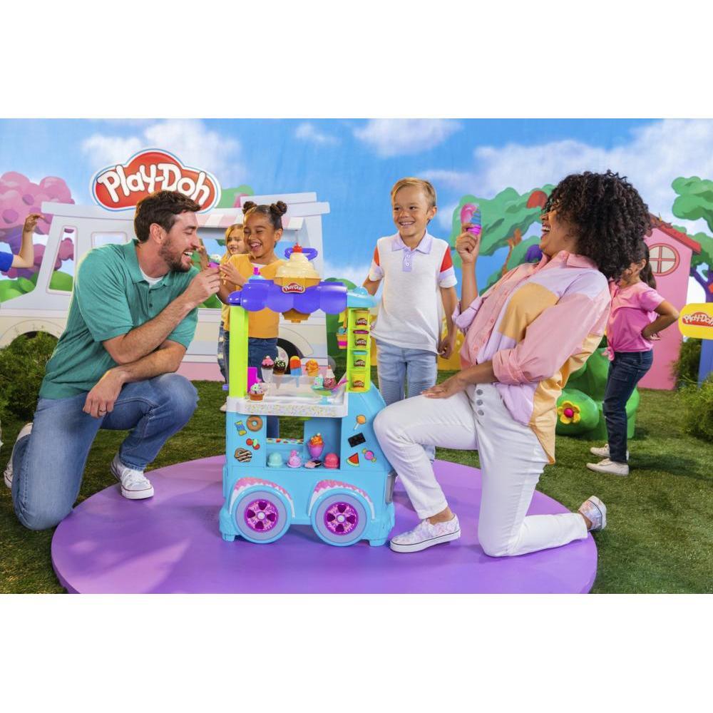 Play-Doh Kitchen Creations Ultimate Ice Cream Truck Playset with 27 Accessories, 12 Cans, Realistic Sounds product thumbnail 1