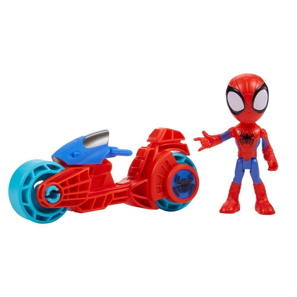 Marvel Spidey and His Amazing Friends, Spidey Action Figure & Toy Motorcycle, Kids 3 and Up product thumbnail 1