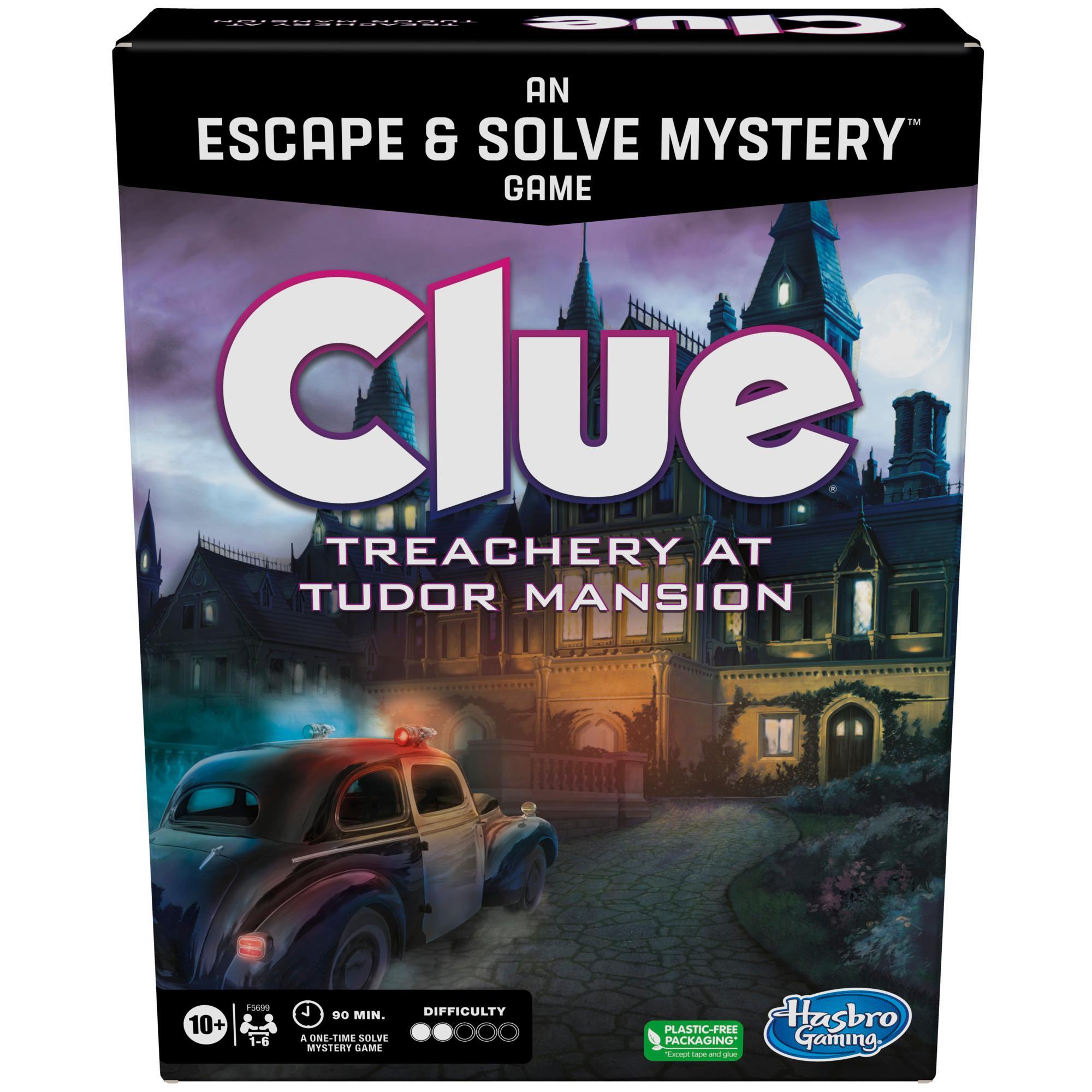 Clue Treachery at Tudor Mansion, An Escape & Solve Mystery Game, Cooperative Family Board Game, Mystery Games for Ages 10+, 1- 6 Players product thumbnail 1