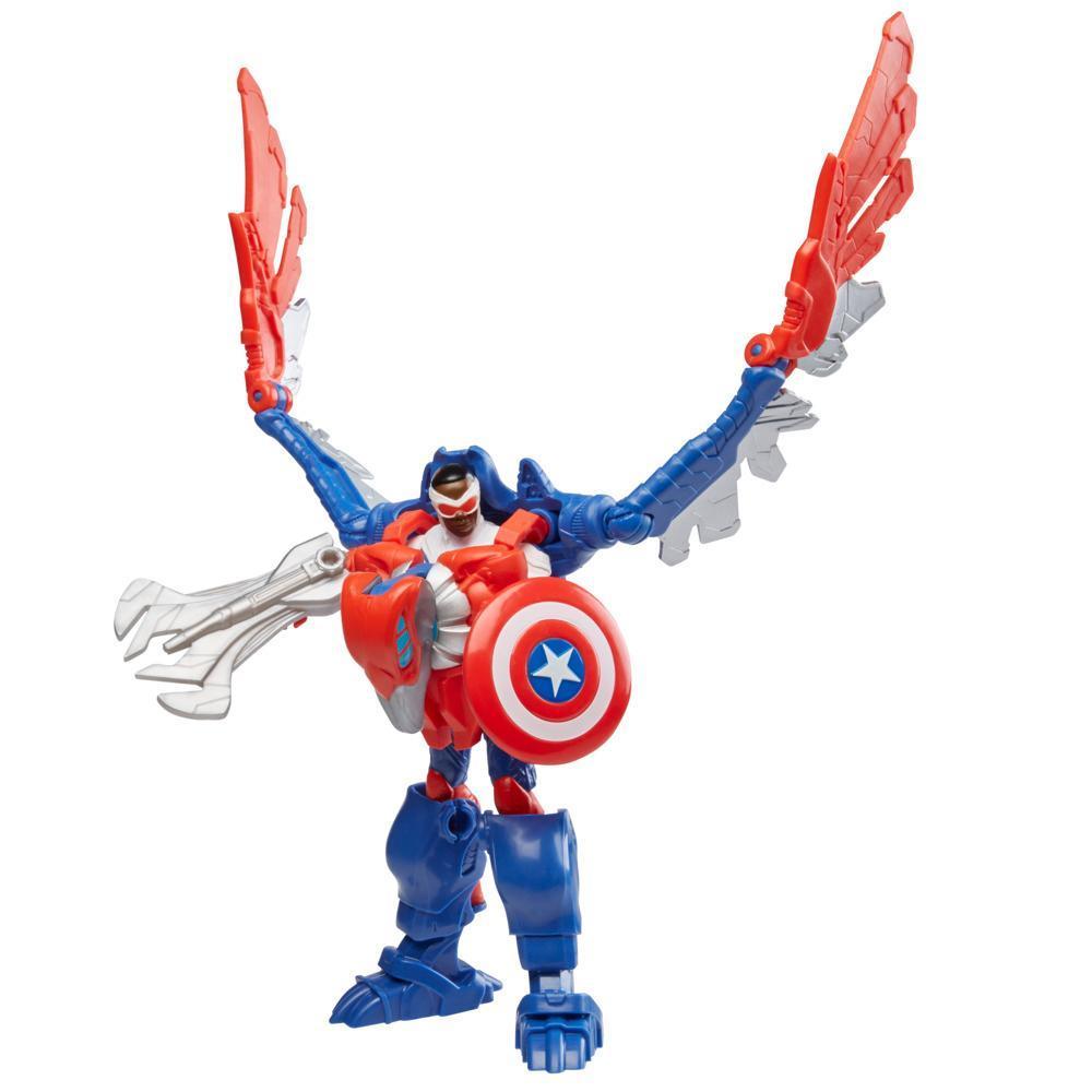 Marvel Mech Strike Mechasaurs Captain America (4”) with Redwing Mechasaur Action Figures product thumbnail 1