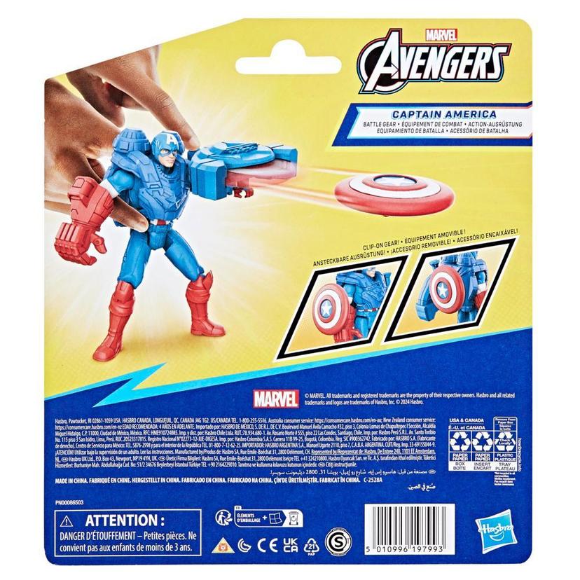 Marvel Avengers Epic Hero Series Battle Gear 4" Captain America Action Figure for Kids 4+ product image 1