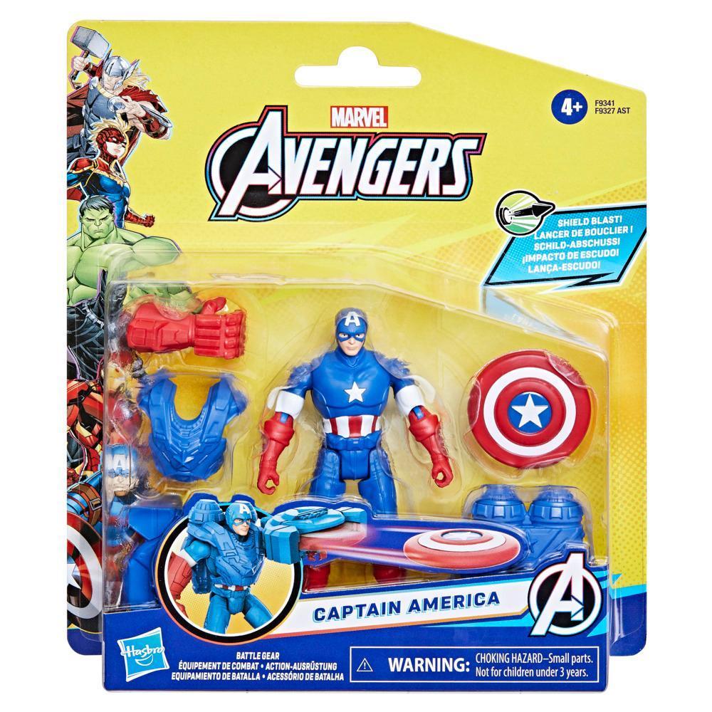 Marvel Avengers Epic Hero Series Battle Gear 4" Captain America Action Figure for Kids 4+ product thumbnail 1