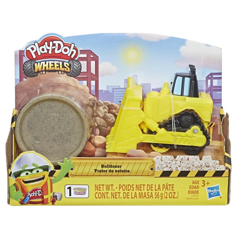 Play-Doh Wheels Mini Bulldozer Toy with 1 Can of Non-Toxic Play-Doh Stone Colored Buildin' Compound product image 1