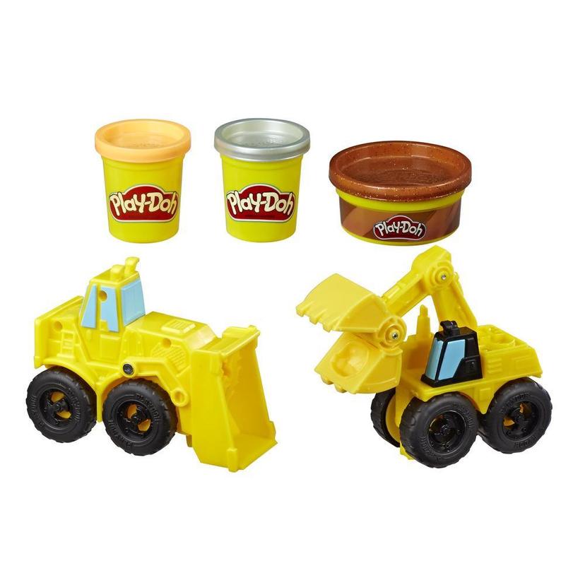 Play-Doh Wheels Excavator and Loader Toy Construction Trucks with Non-Toxic Play-Doh Sand Buildin' Compound Plus 2 Additional Colors product image 1