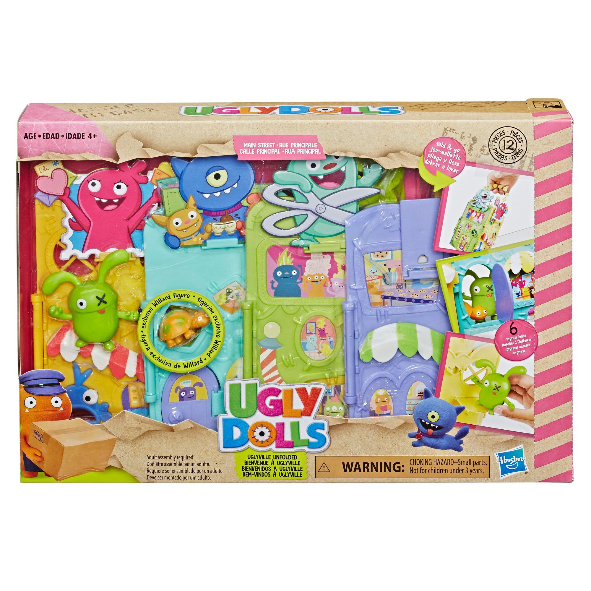 UglyDolls Uglyville Unfolded Main Street Playset and Portable Tote, 3 Figures and Accessories product thumbnail 1