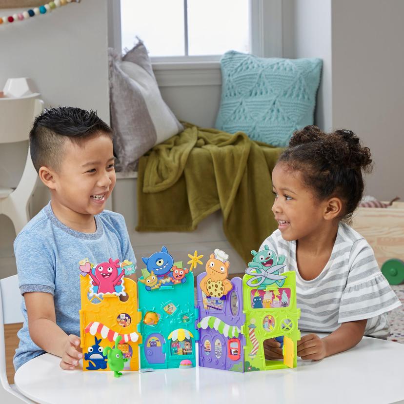 UglyDolls Uglyville Unfolded Main Street Playset and Portable Tote, 3 Figures and Accessories product image 1