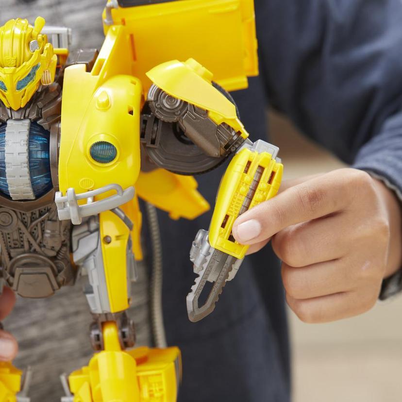 Transformers: Bumblebee Movie Toys, Power Charge Bumblebee Action Figure - Lights and Sounds, 10.5-inch product image 1