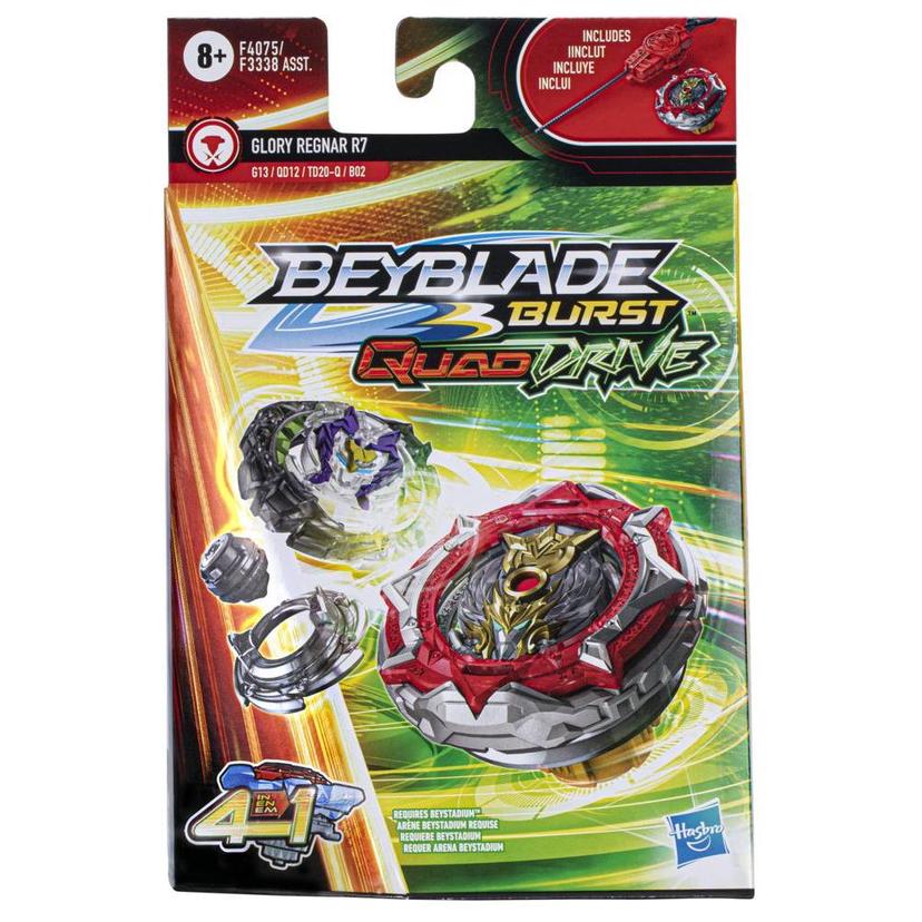 Beyblade Burst QuadDrive Glory Regnar R7 Spinning Top Starter Pack -- Battling Game Top Toy with Launcher product image 1