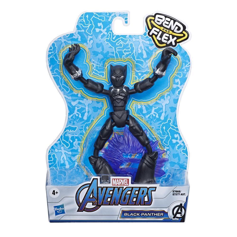 Marvel Avengers Bend And Flex Action Figure, 6-Inch Flexible Black Panther Figure, Includes Blast Accessory, Ages 4 And Up product thumbnail 1