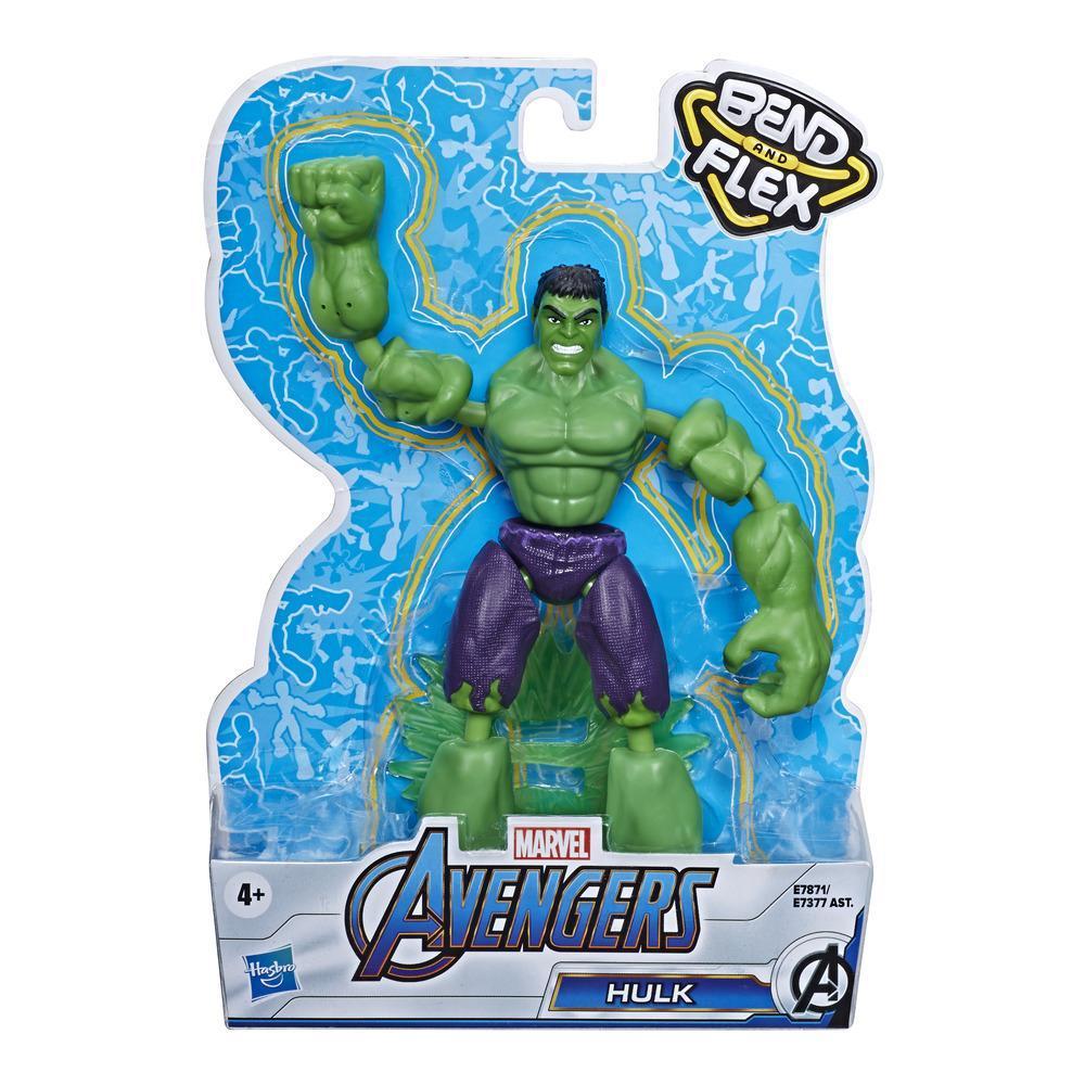 Marvel Avengers Bend And Flex Action Figure, 6-Inch Flexible Hulk Figure, Includes Blast Accessory, Ages 4 And Up product thumbnail 1