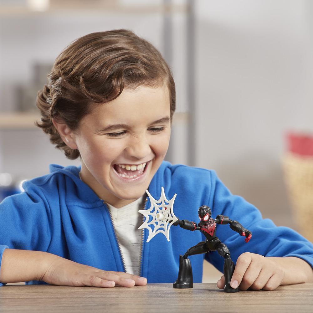 Marvel Spider-Man Bend and Flex Miles Morales Action Figure, 6-Inch Flexible Figure, Includes Web Accessory, Ages 4 And Up product thumbnail 1