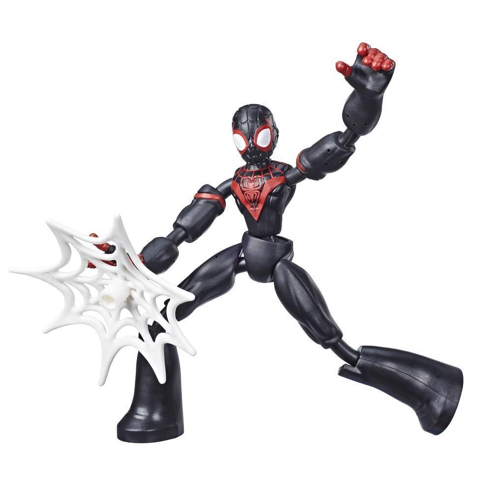 Marvel Spider-Man Bend and Flex Miles Morales Action Figure, 6-Inch Flexible Figure, Includes Web Accessory, Ages 4 And Up product thumbnail 1