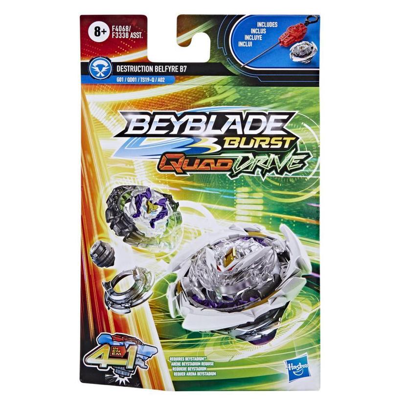 Beyblade Burst QuadDrive Destruction Belfyre B7 Spinning Top Starter Pack -- Battling Game Top Toy with Launcher product image 1