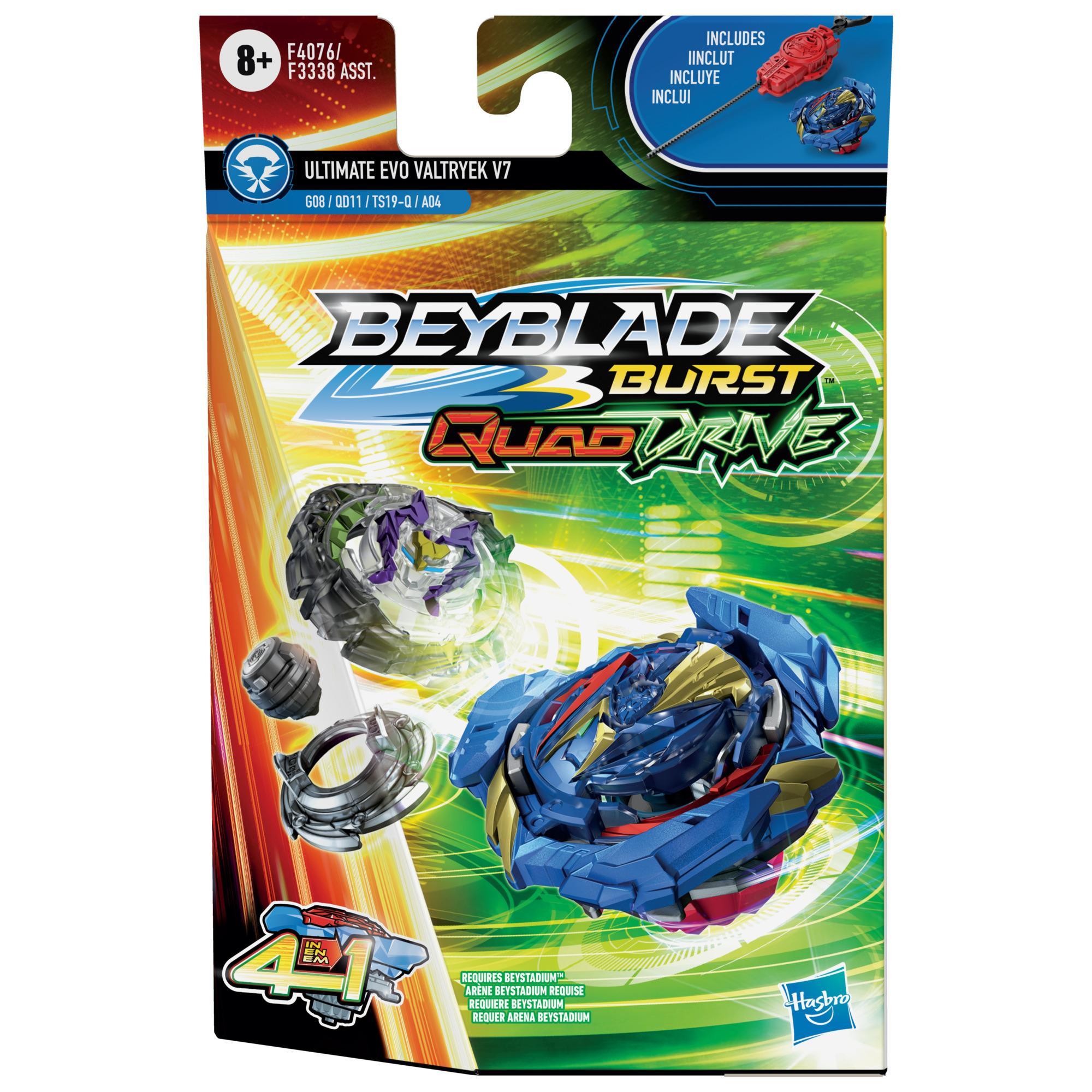 Beyblade Burst QuadDrive Ultimate Evo Valtryek V7 Spinning Top Starter Pack -- Battling Game Top Toy with Launcher product thumbnail 1