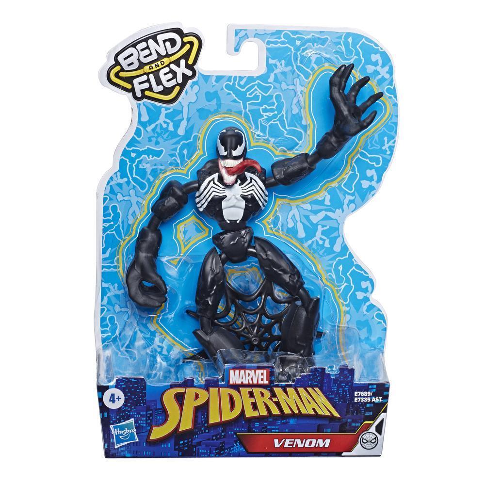 Marvel Spider-Man Bend and Flex Venom Action Figure, 6-Inch Flexible Figure, Includes Web Accessory, Ages 4 And Up product thumbnail 1