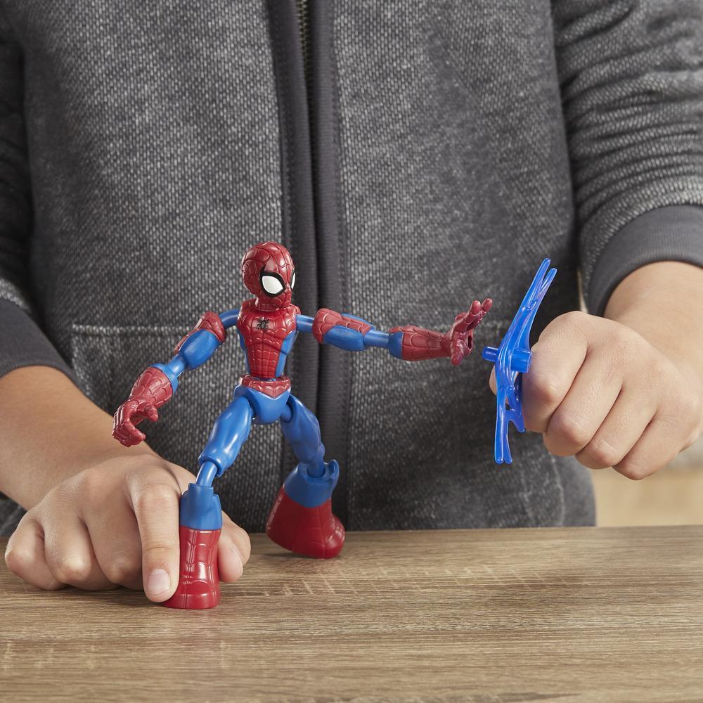 Marvel Spider-Man Bend and Flex Spider-Man Action Figure, 6-Inch Flexible Figure, Includes Web Accessory, Ages 4 And Up product thumbnail 1