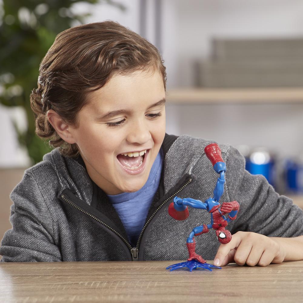 Marvel Spider-Man Bend and Flex Spider-Man Action Figure, 6-Inch Flexible Figure, Includes Web Accessory, Ages 4 And Up product thumbnail 1