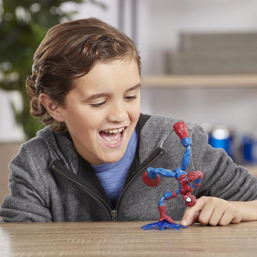 Marvel Spider-Man Bend and Flex Spider-Man Action Figure, 6-Inch Flexible Figure, Includes Web Accessory, Ages 4 And Up product image 1