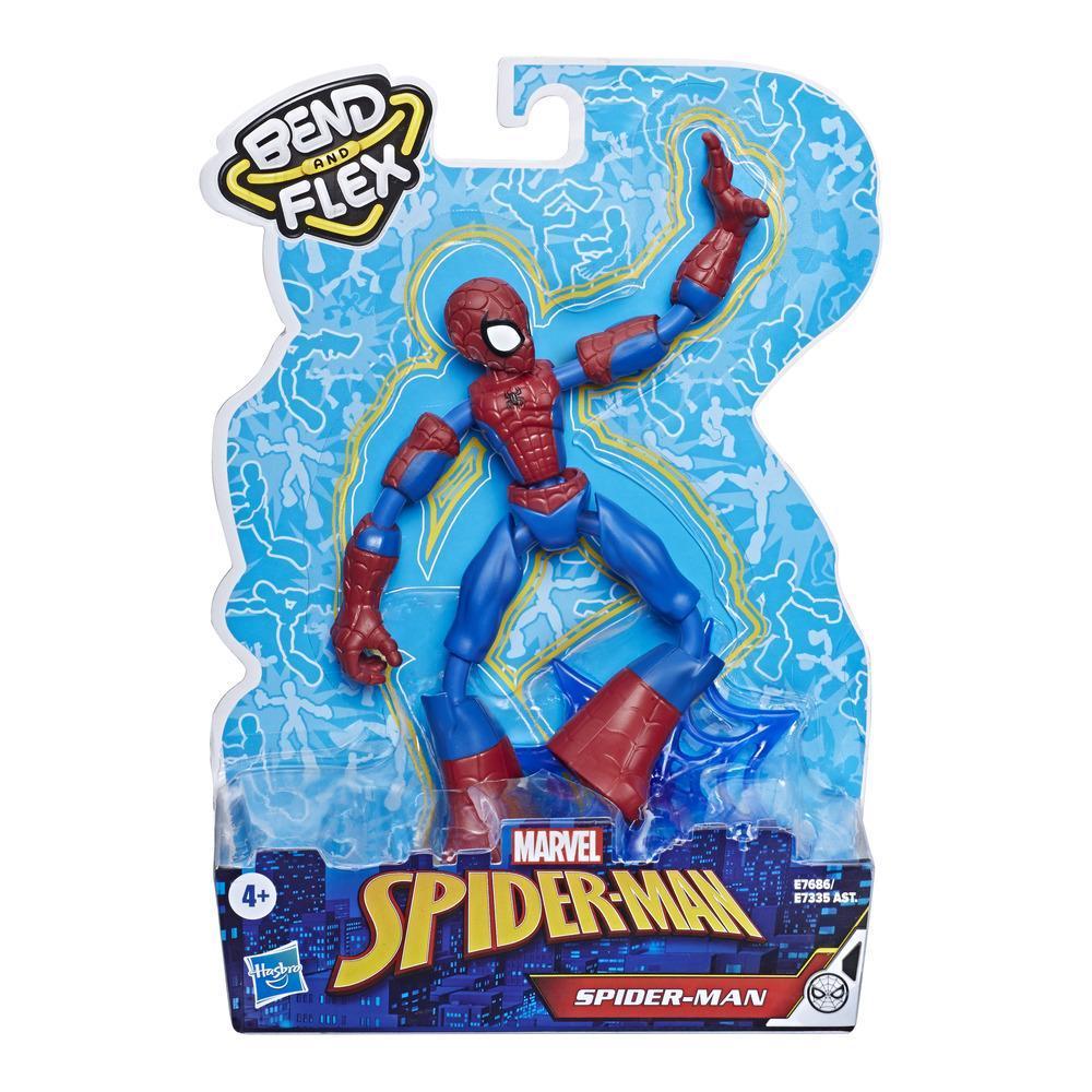 Marvel Spider-Man Bend and Flex Spider-Man Action Figure, 6-Inch Flexible Figure, Includes Web Accessory, Ages 4 And Up product thumbnail 1