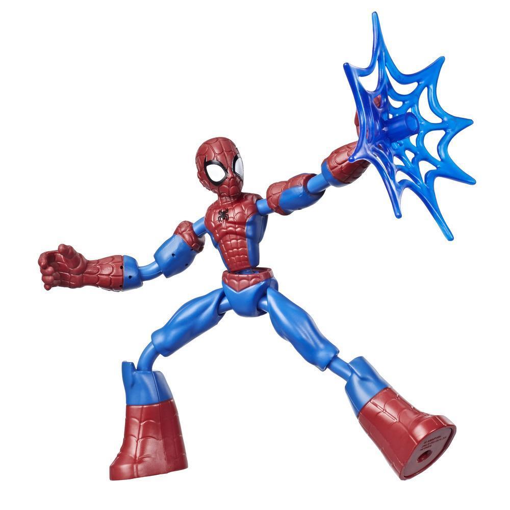 Marvel Spider-Man Bend and Flex Spider-Man Action Figure, 6-Inch Flexible Figure, Includes Web Accessory, Ages 4 And Up product thumbnail 1