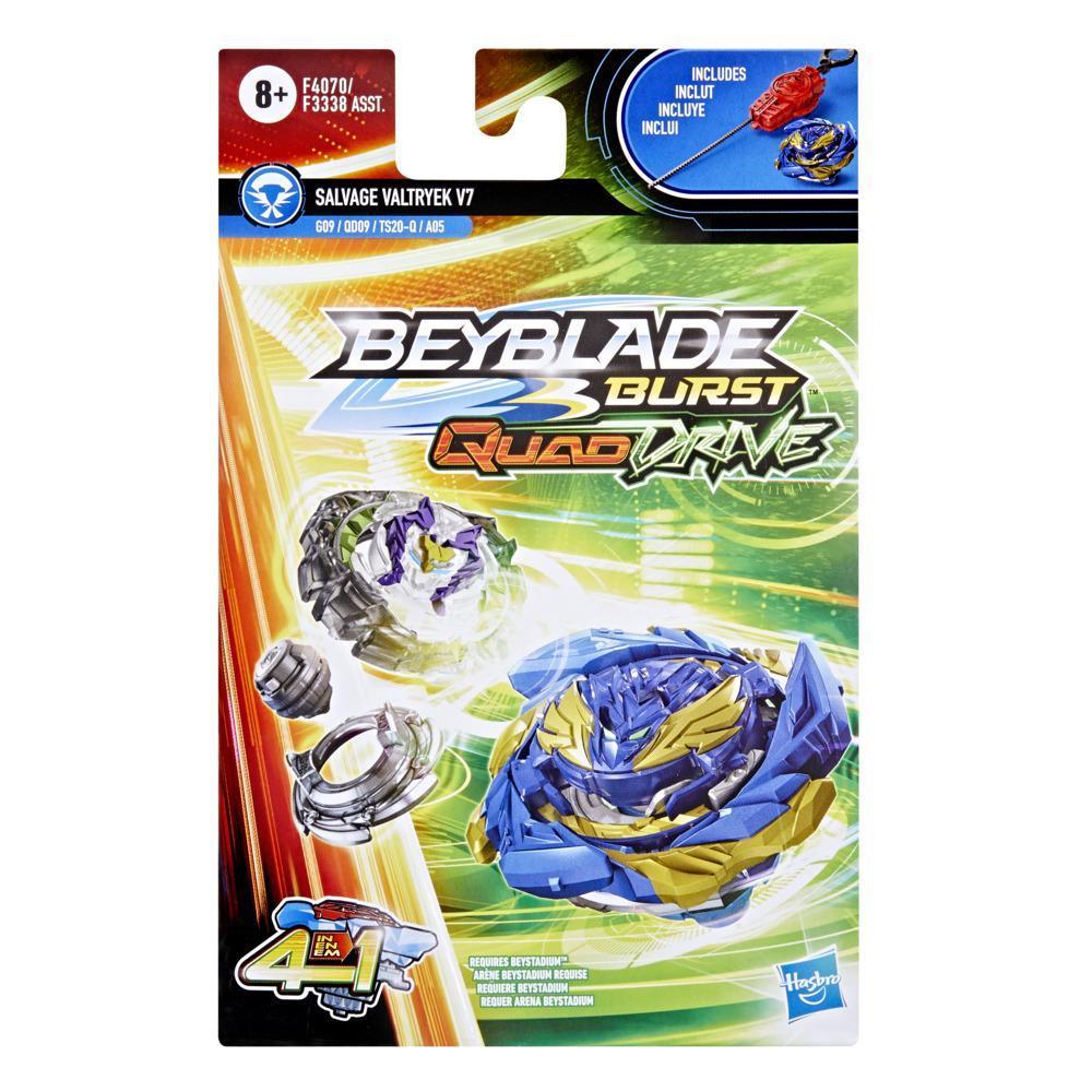 Beyblade Burst QuadDrive Salvage Valtryek V7 Spinning Top Starter Pack -- Battling Game Top Toy with Launcher product thumbnail 1