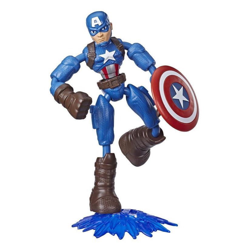 Marvel Avengers Bend And Flex Action Figure, 6-Inch Flexible Captain America Figure, Includes Blast Accessory, Ages 4 And Up product image 1