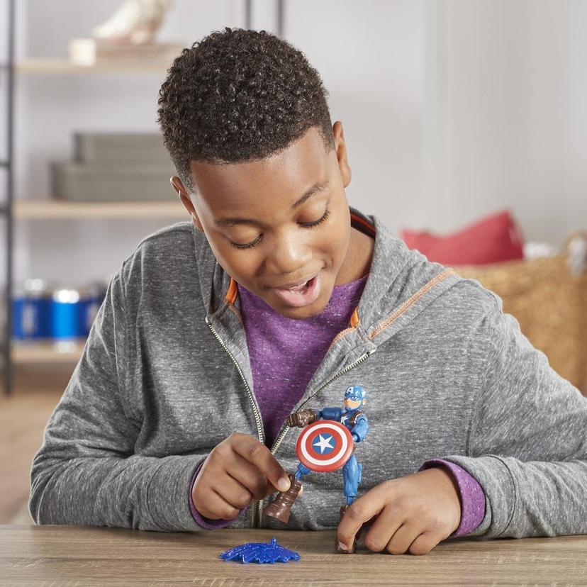 Marvel Avengers Bend And Flex Action Figure, 6-Inch Flexible Captain America Figure, Includes Blast Accessory, Ages 4 And Up product image 1