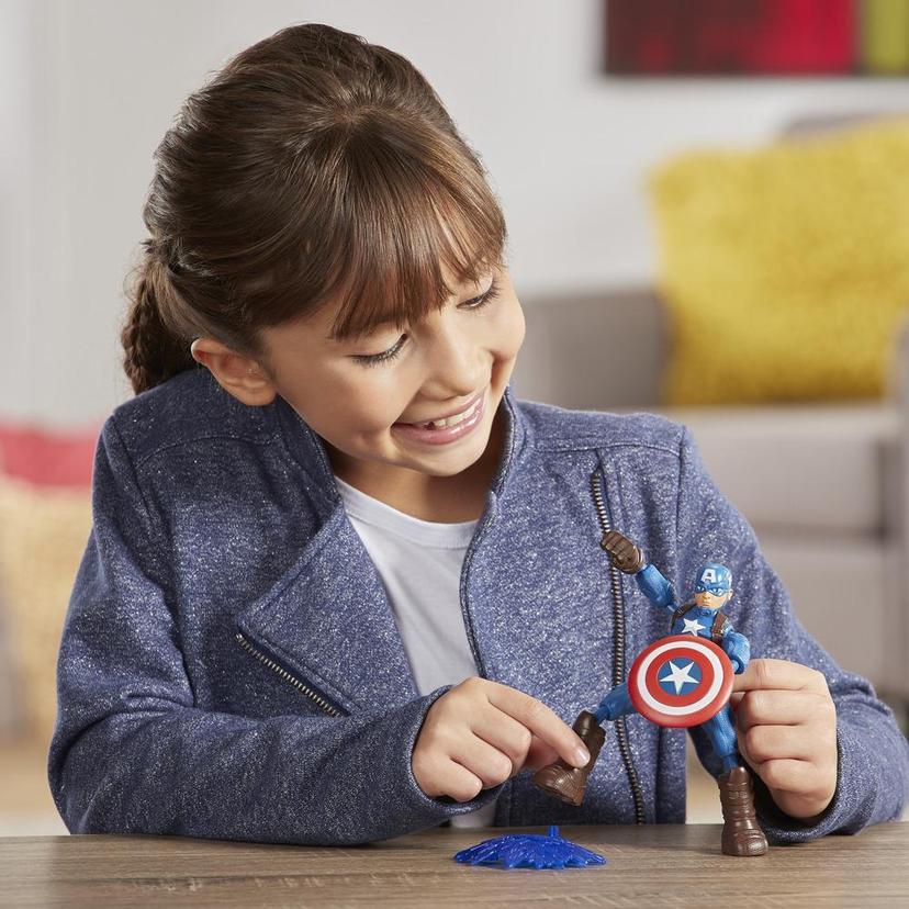 Marvel Avengers Bend And Flex Action Figure, 6-Inch Flexible Captain America Figure, Includes Blast Accessory, Ages 4 And Up product image 1