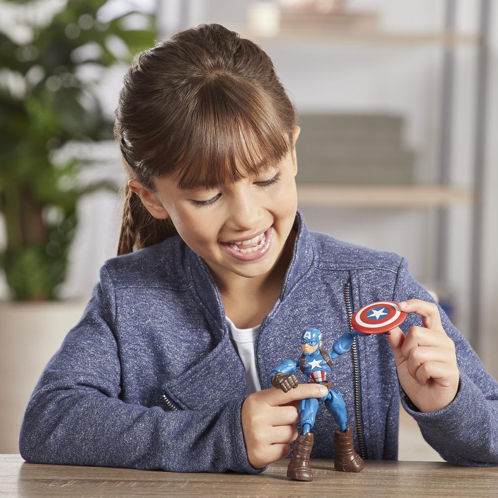 Marvel Avengers Bend And Flex Action Figure, 6-Inch Flexible Captain America Figure, Includes Blast Accessory, Ages 4 And Up product thumbnail 1